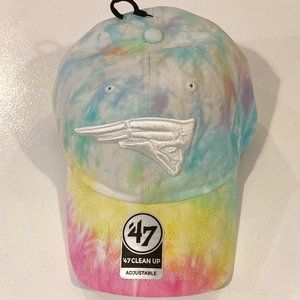 NWT Women's '47 New England Patriots Tie-Dye Clean Up Adjustable Hat